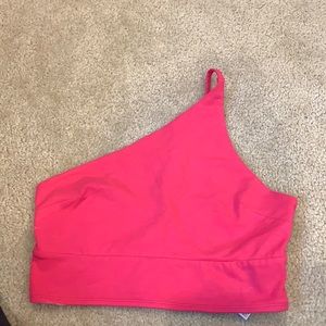 Pink Out From Under one shoulder tank